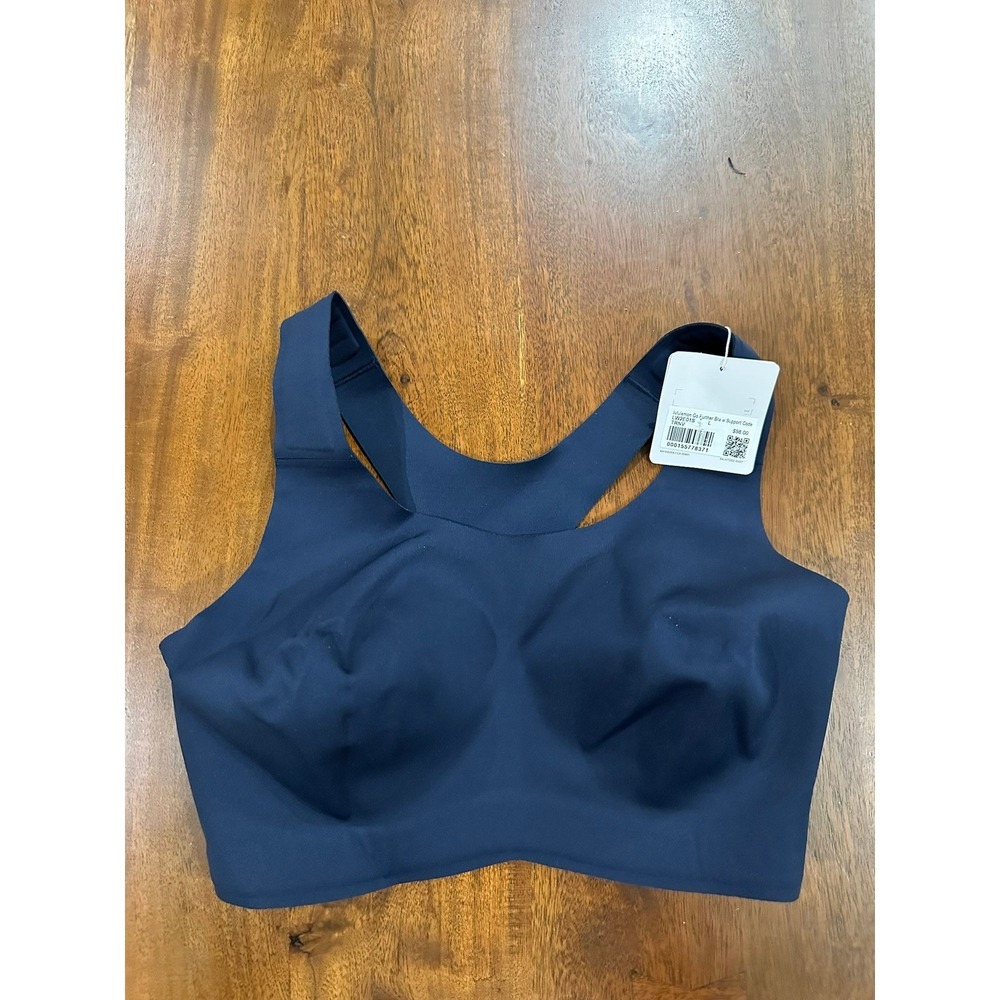 Lululemon Go Further Bra w Support Code High Impact Navy LW2E01S Size L NWT